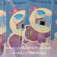 Orchid Flower Stickers Set 3 Holographic Waterproof Vinyl Purple Laptop Planner