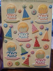 K&Company Confetti Pillow Stickers Scrapbooking Stickers Birthday 28 Pc raised