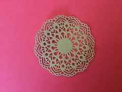 Round Flower/Doily Die Cut Embellishments 6 Pcs 3” round Choose Color
