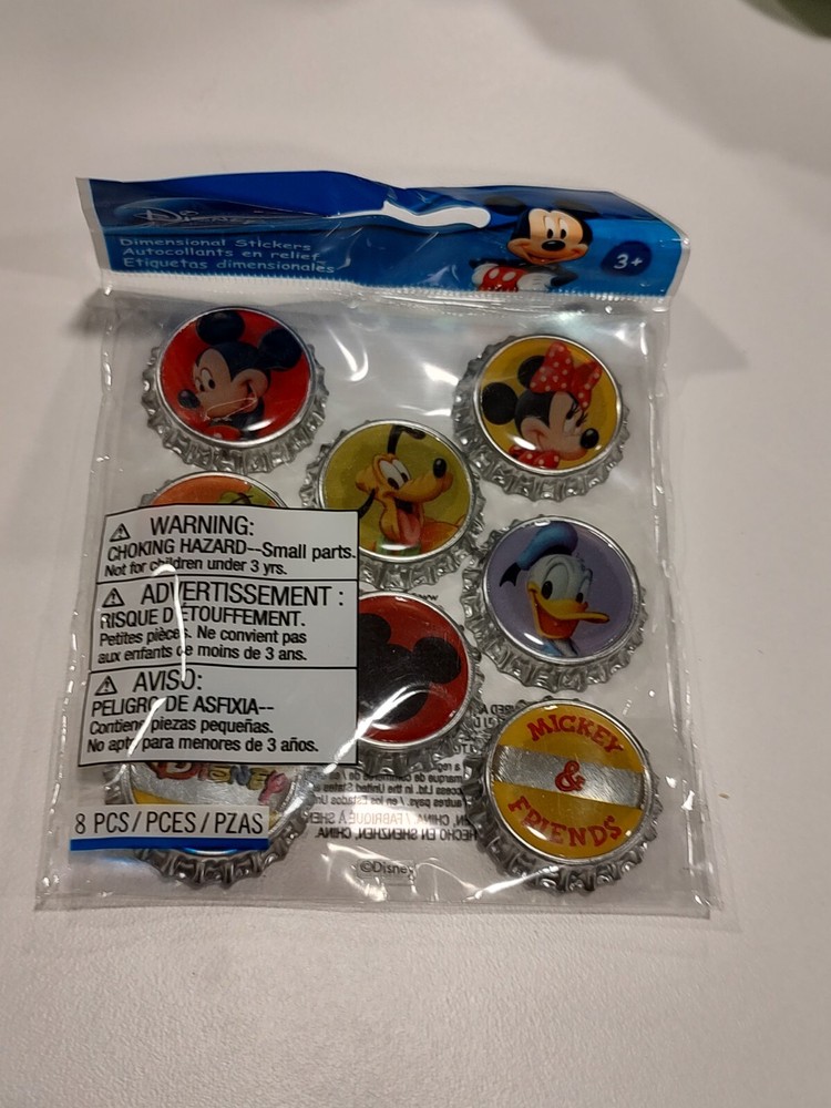 Disney Mickey and Friends Bottle caps scrapbooking stickers New Party Decor