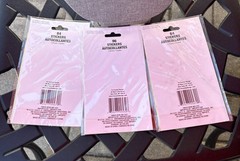 168 Rainbow & 96 Heart Stickers 4 Sheets Per Pack~3 NOS Sealed Packs
