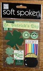 Soft Spoken Happy St Patrick’s Day Lucky Pot Of Gold Kiss Me I’m Irish Stickers