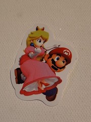 Princess Peach & Mario Super Mario Bros Sunshine Nintendo Decal Sticker 1.75″