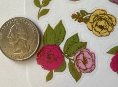 ROSE Gold Foil Mylar Stickers (10pc)Blooming•Flowers•Leaves •Garden•Card Making•