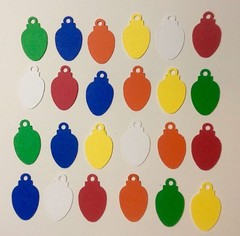 DIE CUTS SET 125 CHRISTMAS LIGHT CONFETTI CARD DECORATIONS EMBELLISHMENTS #345