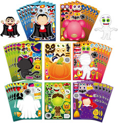 42 Sheets Halloween Stickers for Kids- Make Your Own Characters Mix and Match St
