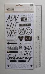 Thickers Wander Travel Vacation Adventure Glossy Puffy Scrapbooking Stickers