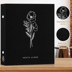 Extra Large Self-Adhesive Photo Album – Easy Magnetic Pages – 80 Pages, Black