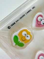 HALLMARK Vintage 80s Puffy Stickers : Googly Google Eyes