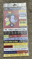 5 x 12″ PAPER LOFT STICKER SET ~MORNING RAIN WORDS & TITLES