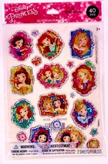 Disney Princess Epoxy Puffy Stickers Little Mermaid Belle Cinderella Snow White
