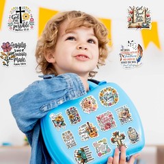 100 Pcs Christian Faith Stickers – Bible Verse & Inspiration Quotes | Waterpr…