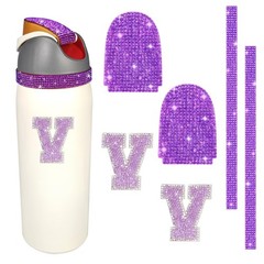 Mengayadi Owala Rhinestone Sticker V Purple