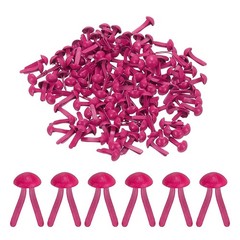 Brads for Paper Crafts, 150 Pcs Rose Metal Round Paper Fasteners, 8 mm