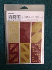 [5 Sheets] Imaginations Metal Photo Corners Scrapbook Stickers – Red Theme