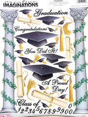 Stickers Graduation Theme Scrapbooking Paper Crafts Lot of 5 Various Brands