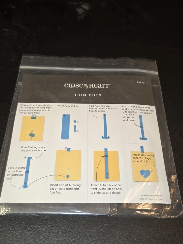 Close To My Heart Thin Cuts Pull Tab Interactive Card Die Set Z4613 Scrapbooking