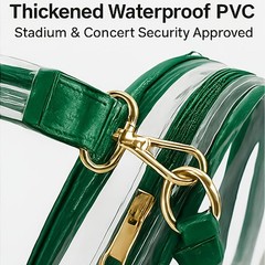 Transparent Spacious Sturdy Adjustable Compact Chic Game Day Clear Crossbody Bag