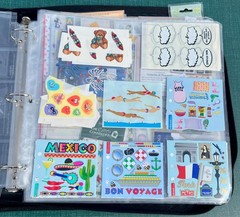 Crop In Style Binder With Lots Of Stickers ~ 17 Sheets full ~ Navy Blue Binder