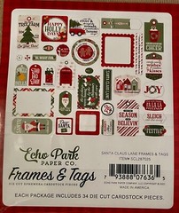 Echo Park Paper SANTA CLAUS LANE Frames & Tags Ephemera Pieces~NICE~Quick Ship!