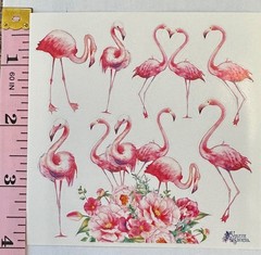 Violette Stickers Pink Flamingo Tropical Birds Crafts Planner Supply Scrapbook