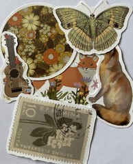 WOODLAND ASSORTMENT Stickers(6pc)Fairy•Mushroom •Animals•Flowers•Nature•Trees•