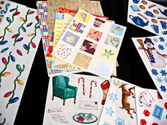 Lot Shell & Asian Mayabi Photo Mounting Paper, Christmas Stickers Plus