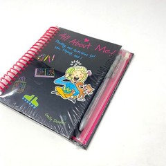 2000’s Vintage Activity Doodle Book All About Me Stickers Stencils Photo Corners