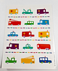 Vintage Hallmark transportation sticker sheet