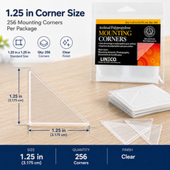 Free Archival Polypropylene Mounting Corners Self Adhesive 1.25 Artwork