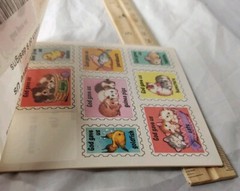 Vtg Stickers God Gave Us Animals Kittens Puppies Duck Sticker Pack 6 Sheets 1998