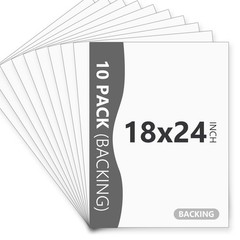 10 Pack White Backing Board, 18×24 Uncut Picture Frame Mat Backing Boards, Ac…