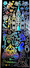 Fairy Tale Princess Coach Castle Foil Stickers | Fantasy Scrapbook Journaling
