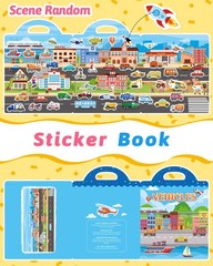Benresive Reusable Sticker Book for Toddlers, Travel Toys & Craft Activity Gift