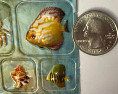 TROPICAL FISH #2 Dimensional Pop-Up Sticker(9pc)Ocean •Crab•Seashells•Tang Fish