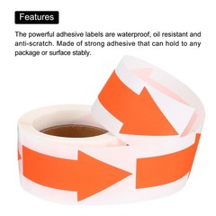 Sticker Labels 150 Count/Roll 1.2×2.8 Inch Fluorescent Rose Red Arrow Shape Sign