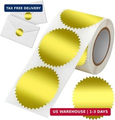 300Pcs Gold Foil Seal Stickers, 2 inch Round Stickers for 5cm,