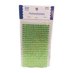 New Love Nicole Green Rhinestone Stickers 5MM Craft Embellishment 384 Count