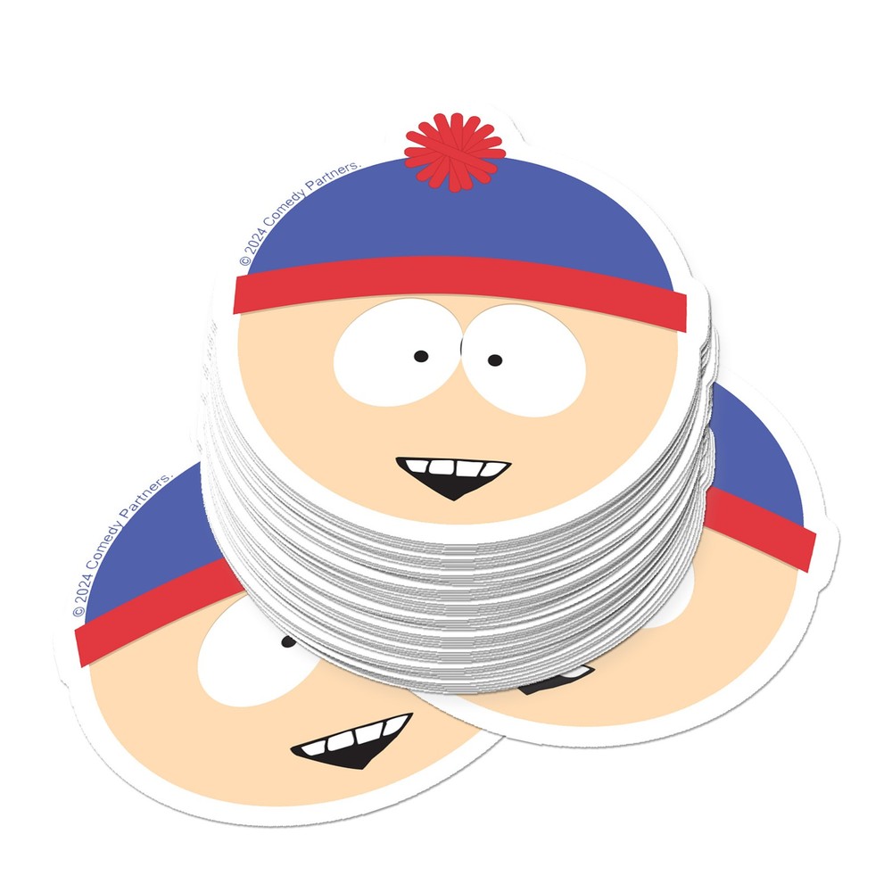 SOUTH PARK STAN FACE DIE CUT VINYL 50 CT STICKER PACK