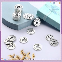100 PCS Token Appreciation Metal Coins 0.79 Inch Thank You Kindness Flower