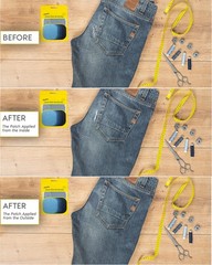 Zefffka Denim Iron-On Jean Patches Strongest Glue 100 Cotton Assorted Shades Of