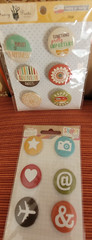 Lot of 4 Packages Round Scrapbooking Embellishments by «Fancy Pants»