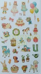 NEW! AFROCAT PAPER DOLL MATE DECO STICKER SET 6 PCS. BOY GIRL DOLL STICKERS USA