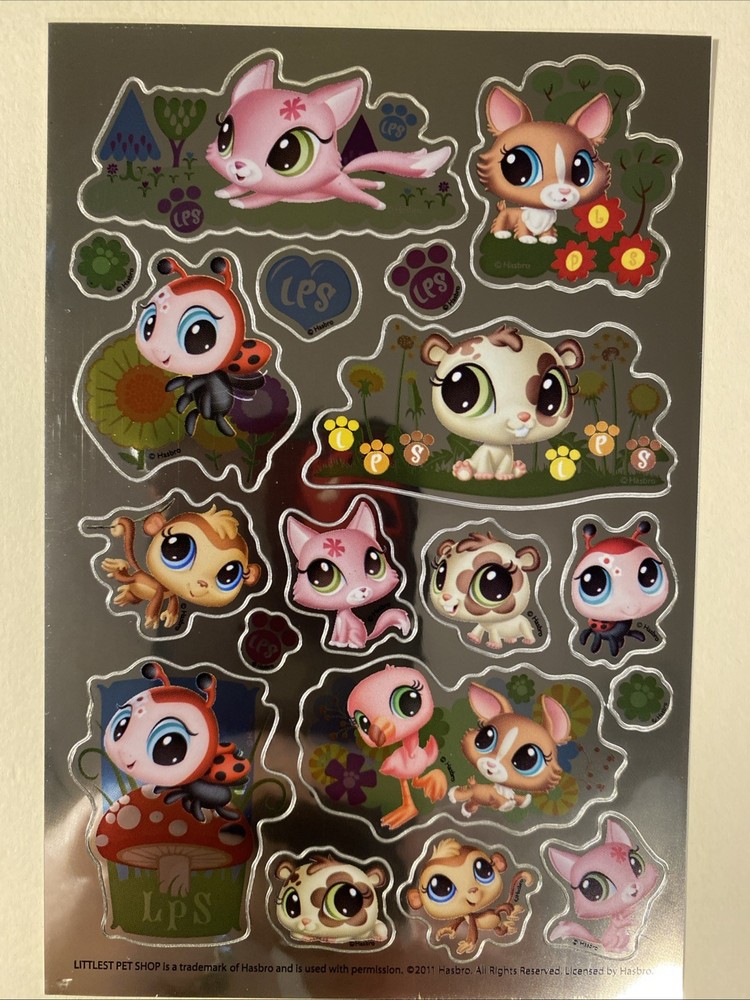 Littlest Pet Shop Sticker Sheet Scrapbook Planner Craft Stickers