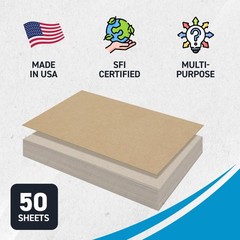 CHIPBOARD SHEETS Medium Weight 30pt 50ct 11 x 17 Inch MAGICWATER SUPPLY