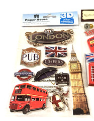 Paper House Jolees Recollections England London Scrapbook Sticker Lot of 3 NEW