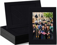 200 Pcs Bulk 4×6 Paper Picture Frames Black Cardboard Easel Stand DIY Craft Art