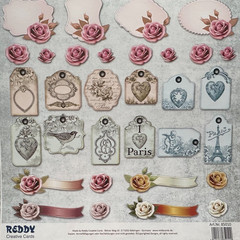 REDDY CREATIVE CARDS LABELS FRAMES GIFT TAGS BANNER RIBBONS FLORAL ACCENTS 2 PGS