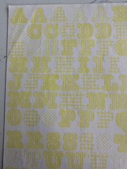 Making Memories Large Pattern PastelYellow Upper/Lower Case ABC/123 Scrapbooking