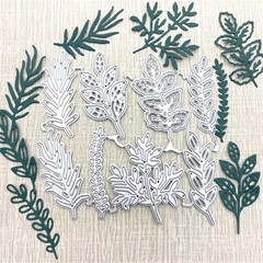 8Pcs Leaf Metal Die Cuts Compatibility Scrapbooking Embossing Card Making